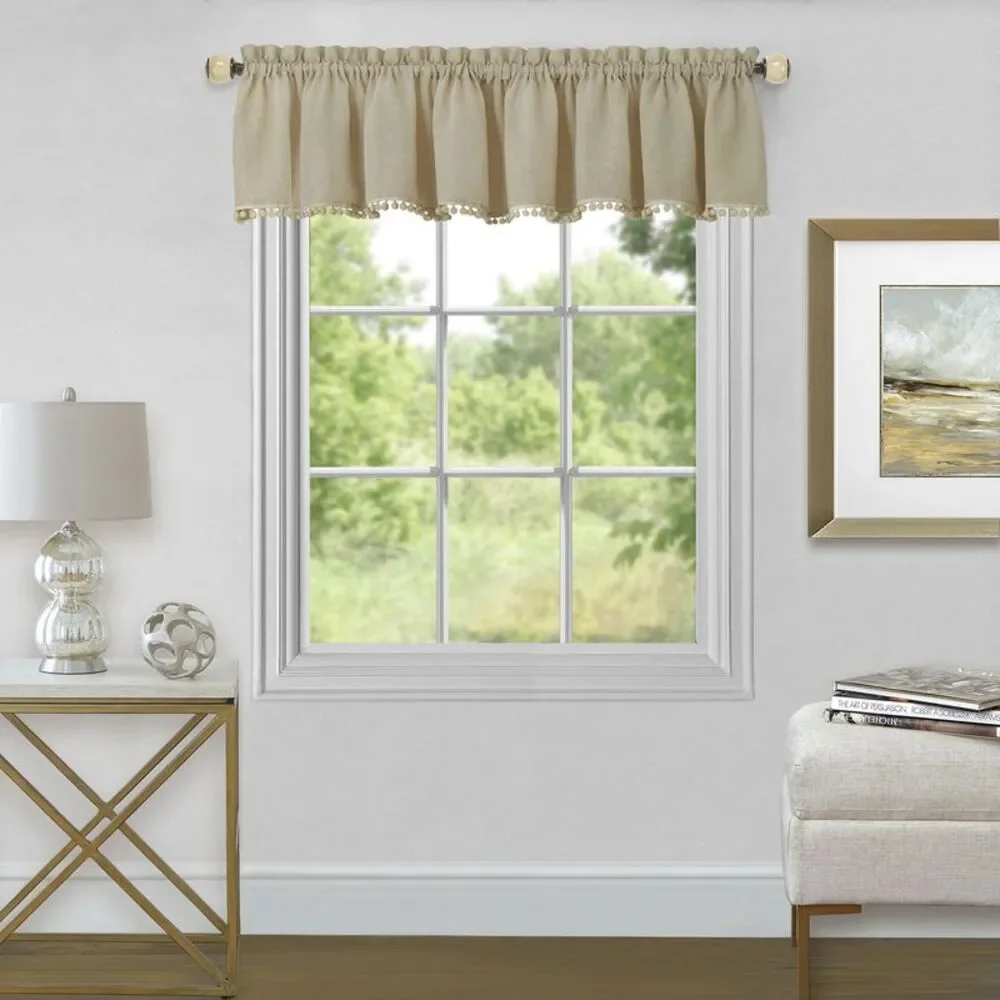 Achim Home Furnishing: Wallace Linen Semi-Sheer Window Curtain Rod Pocket Panel: